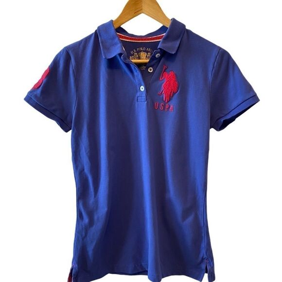 U.S. POLO ASSN Purple Collared Short Sleeve Polo S - Picture 1 of 8